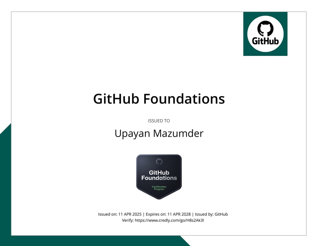 Github Foundations certificate