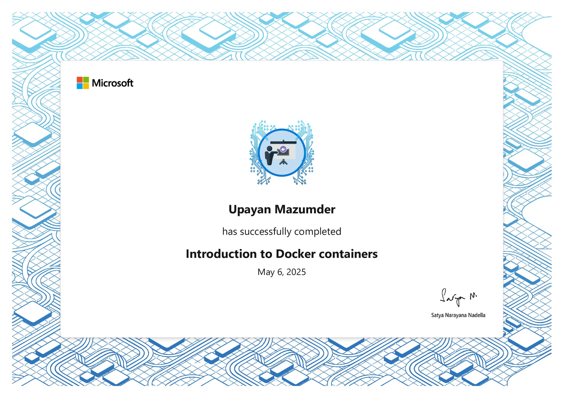 Introduction to Docker Containers certificate