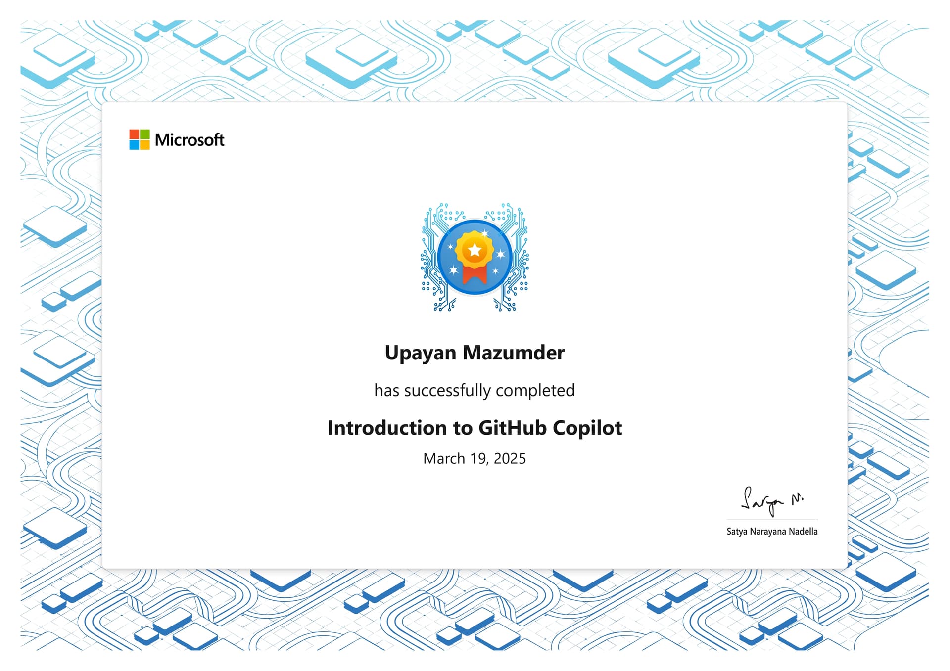 Github Copilot certificate