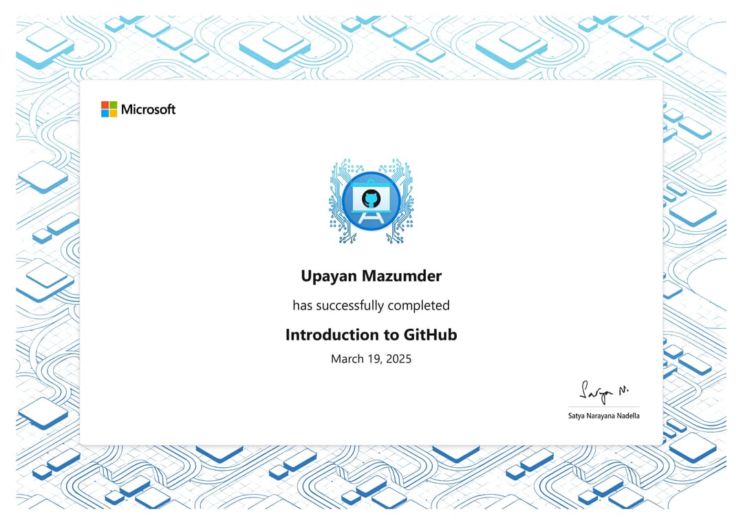 Introduction to Github certificate